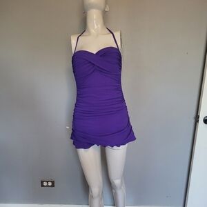 Profile By Gottex Tutti Fruiti Twist Front Swimdress, VGUC, Size 8